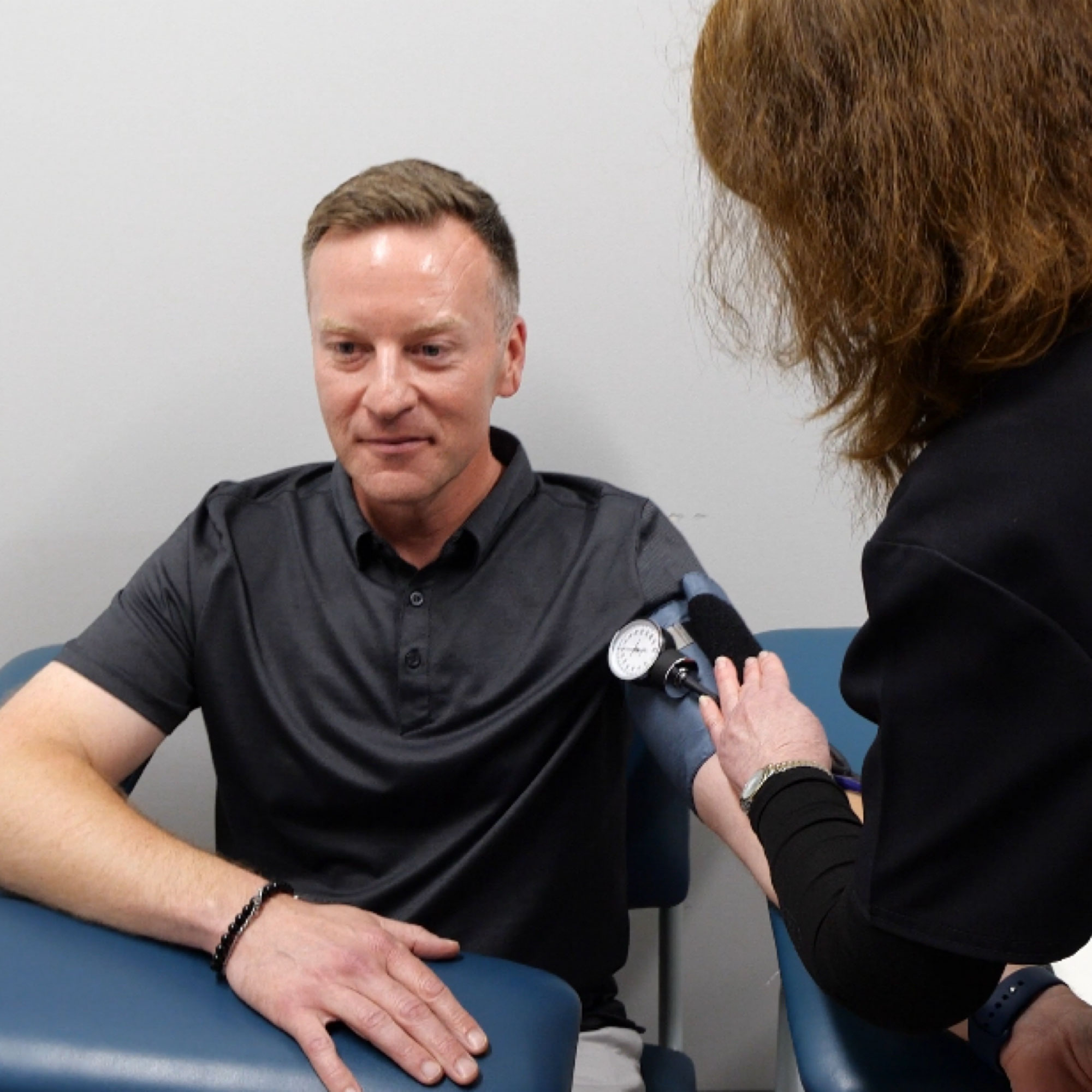 Male getting blood pressure