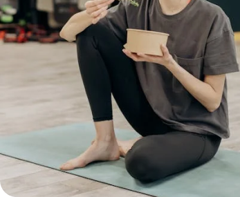 Woman eating healthy